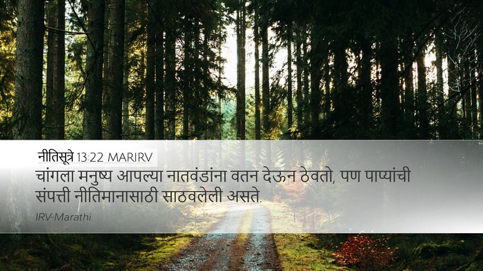 नीतिसूत्रे 13:22 MARIRV Bible Verse Image