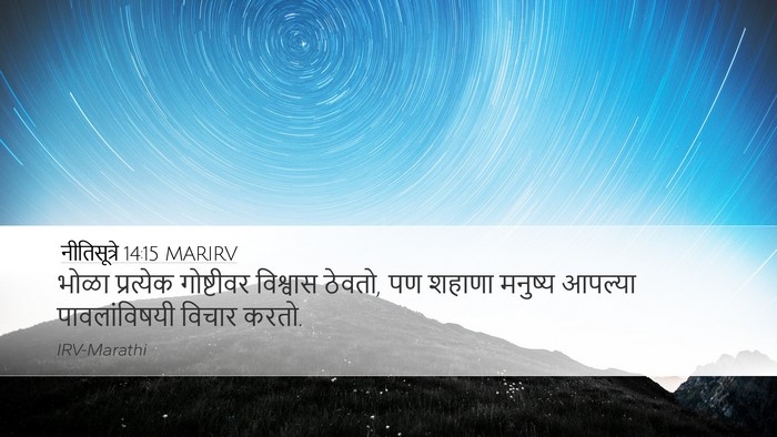नीतिसूत्रे 14:15 MARIRV Bible Verse Image