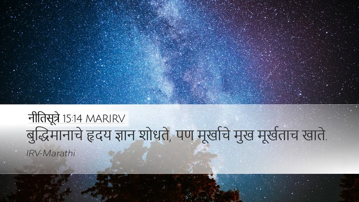 नीतिसूत्रे 15:14 MARIRV Bible Verse Image