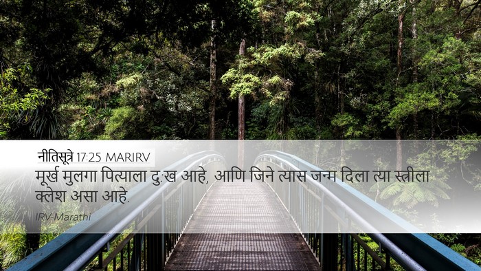 नीतिसूत्रे 17:25 MARIRV Bible Verse Image