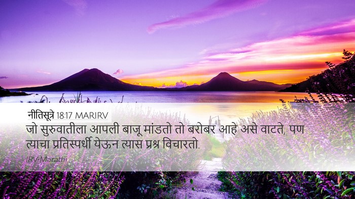 नीतिसूत्रे 18:17 MARIRV Bible Verse Image