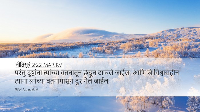 नीतिसूत्रे 2:22 MARIRV Bible Verse Image