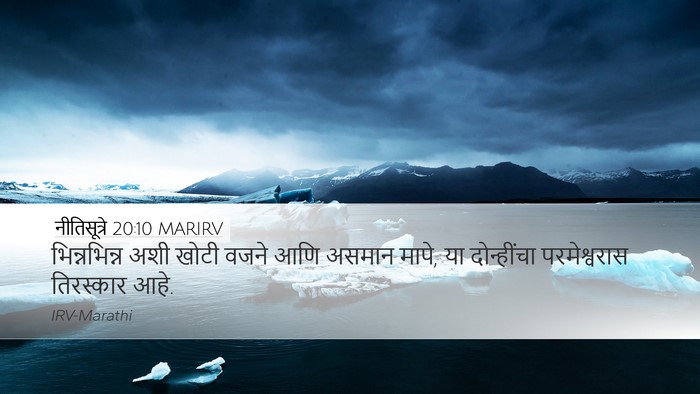 नीतिसूत्रे 20:10 MARIRV Bible Verse Image