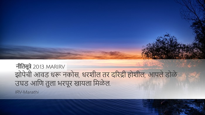 नीतिसूत्रे 20:13 MARIRV Bible Verse Image