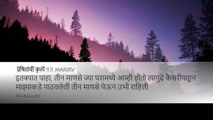 प्रेषितांचीं कृत्यें 11:11 MARIRV Desktop Wallpaper - इतक्यात पाहा, तीन - Desktop Bible Verse Wallpaper