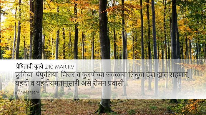 प्रेषितांचीं कृत्यें 2:10 MARIRV Bible Verse Image