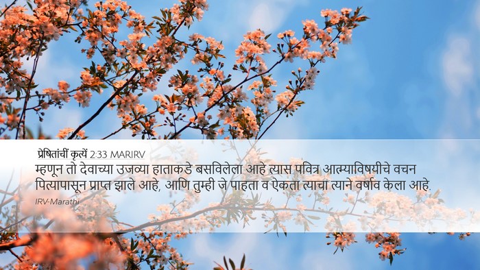 प्रेषितांचीं कृत्यें 2:33 MARIRV Bible Verse Image