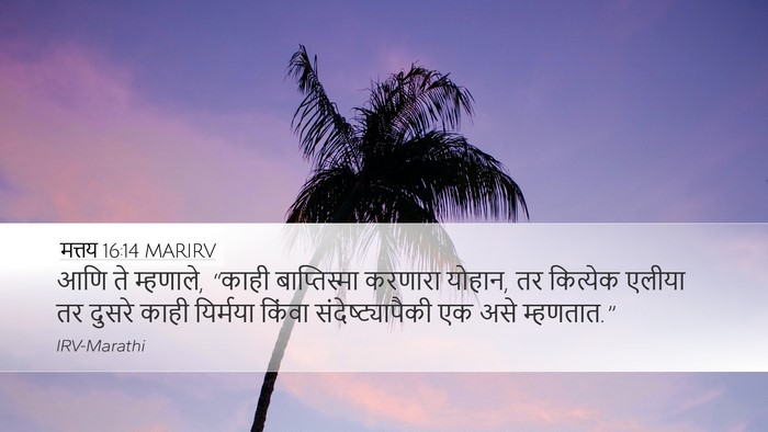 मत्तय 16:14 MARIRV Bible Verse Image