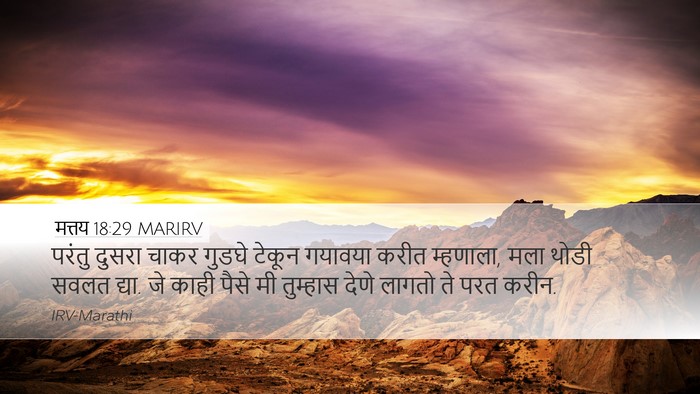 मत्तय 18:29 MARIRV Bible Verse Image
