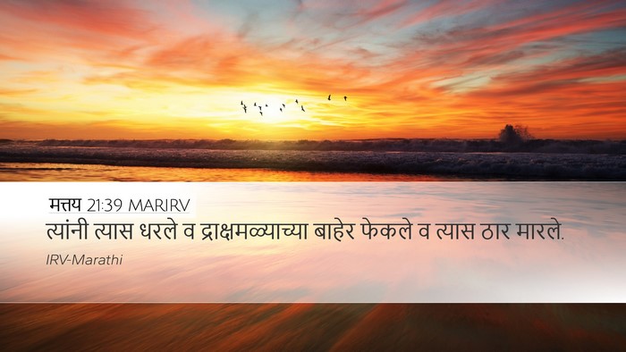 मत्तय 21:39 MARIRV Desktop Wallpaper - त्यांनी त्यास - Desktop Bible Verse Wallpaper
