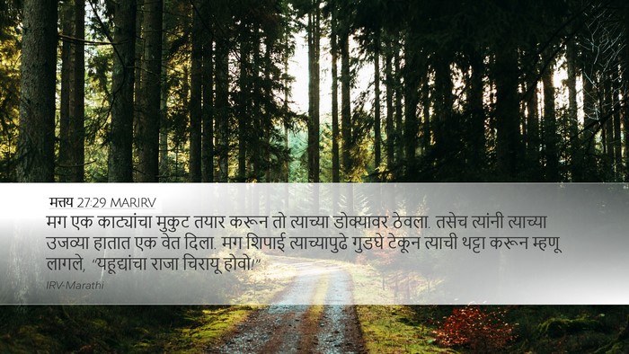 मत्तय 27:29 MARIRV Bible Verse Image