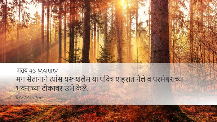 मत्तय 4:5 MARIRV Desktop Wallpaper - मग सैतानाने - Desktop Bible Verse Wallpaper
