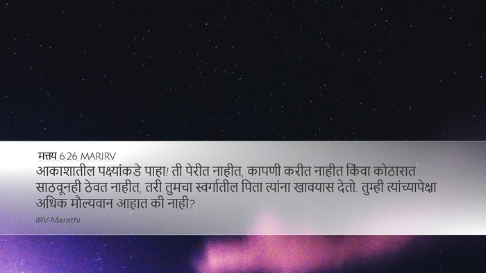 मत्तय 6:26 MARIRV Bible Verse Image
