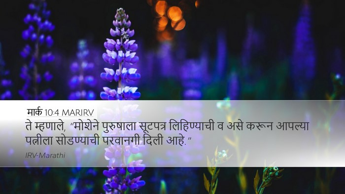 मार्क 10:4 MARIRV Bible Verse Image