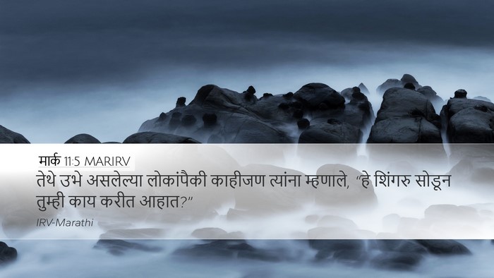मार्क 11:5 MARIRV Desktop Wallpaper - तेथे उभे असलेल्या - Desktop Bible Verse Wallpaper
