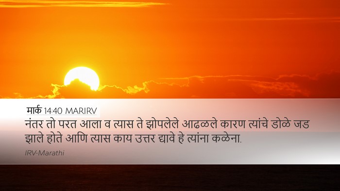 मार्क 14:40 MARIRV Bible Verse Image
