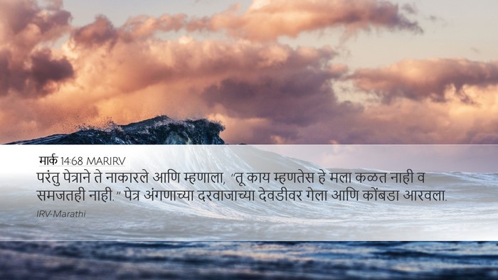 मार्क 14:68 MARIRV Bible Verse Image