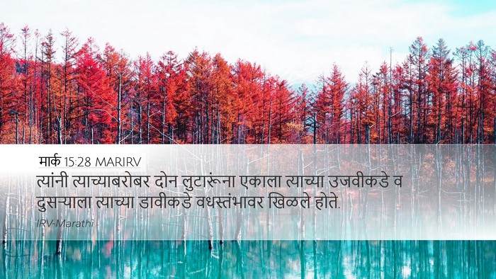 मार्क 15:28 MARIRV Desktop Wallpaper - त्यांनी - Desktop Bible Verse Wallpaper