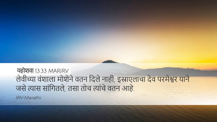 यहोशवा 13:33 MARIRV Bible Verse Image