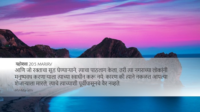 यहोशवा 20:5 MARIRV Desktop Wallpaper - आणि जो रक्ताचा सूड - Desktop Bible Verse Wallpaper