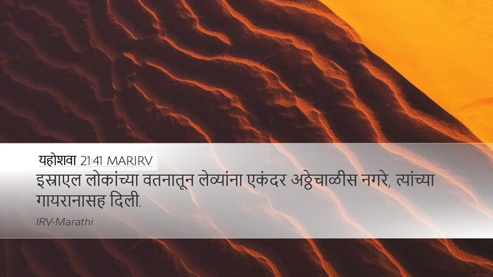 यहोशवा 21:41 MARIRV Desktop Wallpaper - इस्राएल लोकांच्या - Desktop Bible Verse Wallpaper