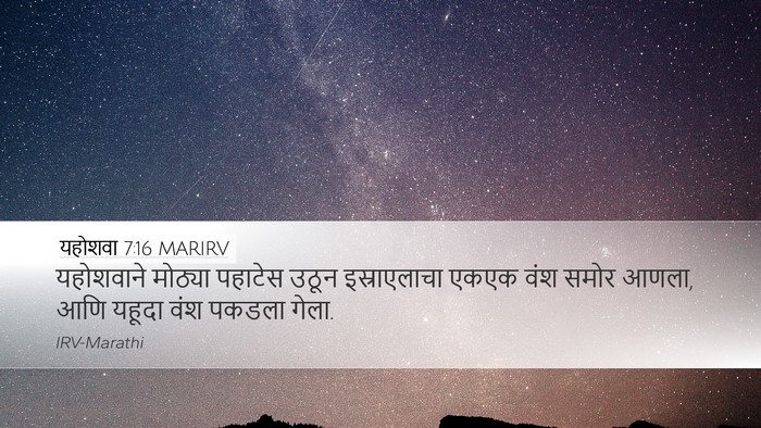 यहोशवा 7:16 MARIRV Desktop Wallpaper - यहोशवाने मोठ्या - Desktop Bible Verse Wallpaper