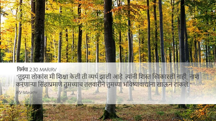 यिर्मया 2:30 MARIRV Bible Verse Image