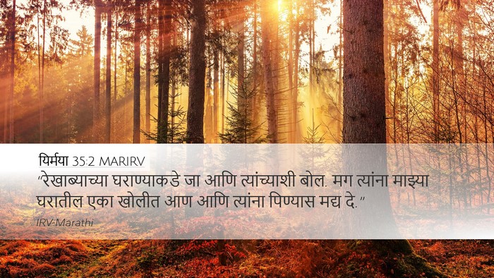 यिर्मया 35:2 MARIRV Bible Verse Image