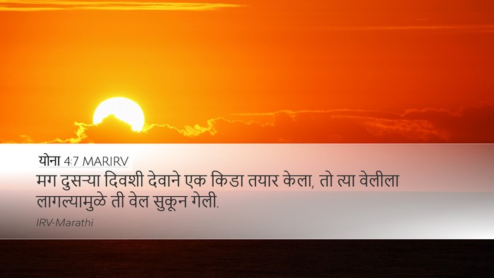 योना 4:7 MARIRV Desktop Wallpaper - मग दुसऱ्या दिवशी - Desktop Bible Verse Wallpaper