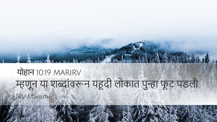 योहान 10:19 MARIRV Bible Verse Image