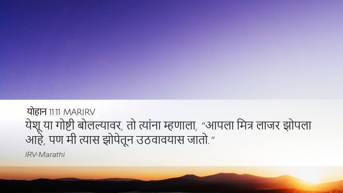 योहान 11:11 MARIRV Bible Verse Image