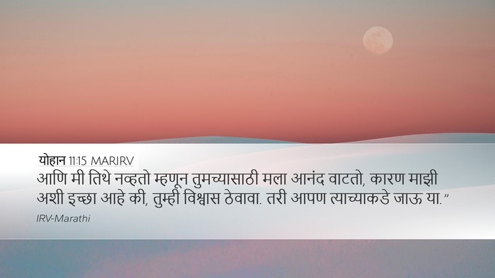 योहान 11:15 MARIRV Bible Verse Image