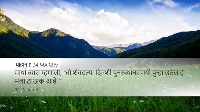 योहान 11:24 MARIRV Bible Verse Image