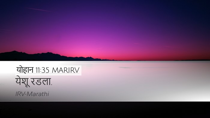 योहान 11:35 MARIRV Bible Verse Image
