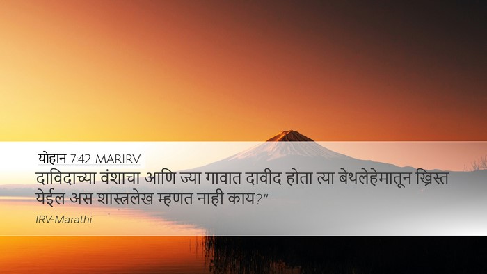 योहान 7:42 MARIRV Bible Verse Image