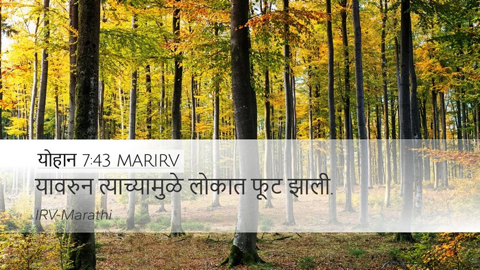 योहान 7:43 MARIRV Bible Verse Image