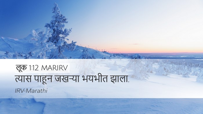 लूक 1:12 MARIRV Desktop Wallpaper - त्यास पाहून - Desktop Bible Verse Wallpaper
