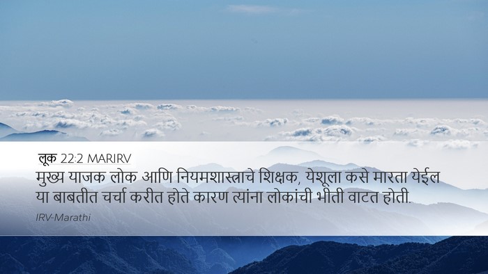 लूक 22:2 MARIRV Bible Verse Image
