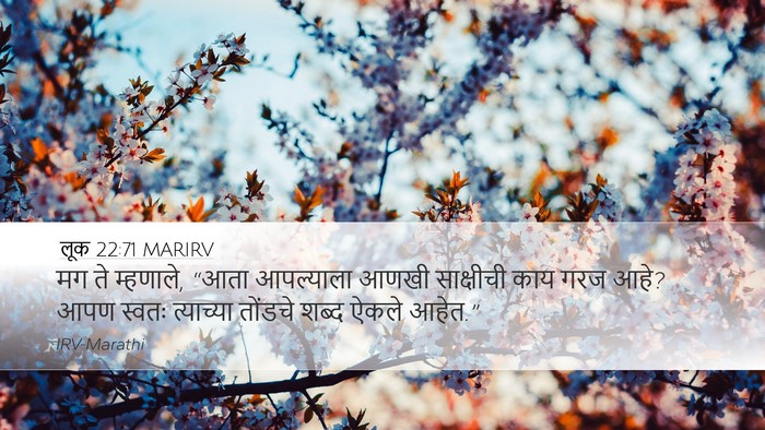 लूक 22:71 MARIRV Desktop Wallpaper - मग ते म्हणाले, “आता - Desktop Bible Verse Wallpaper