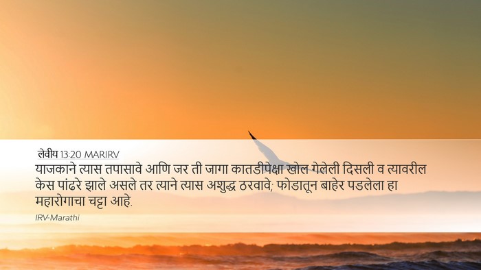 लेवीय 13:20 MARIRV Desktop Wallpaper - याजकाने त्यास - Desktop Bible Verse Wallpaper