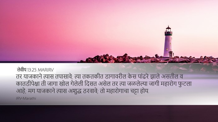 लेवीय 13:25 MARIRV Desktop Wallpaper - तर याजकाने त्यास - Desktop Bible Verse Wallpaper