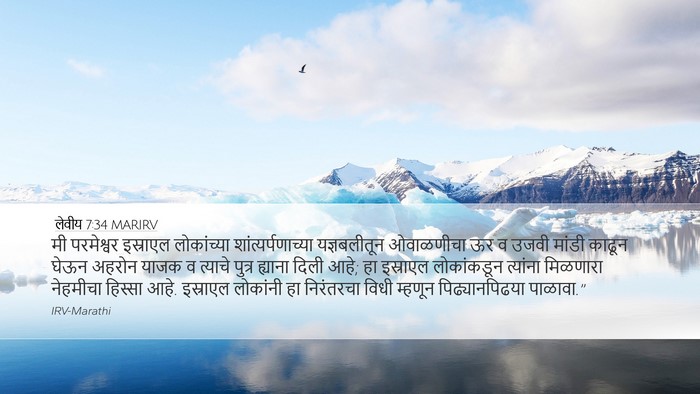 लेवीय 7:34 MARIRV Bible Verse Image