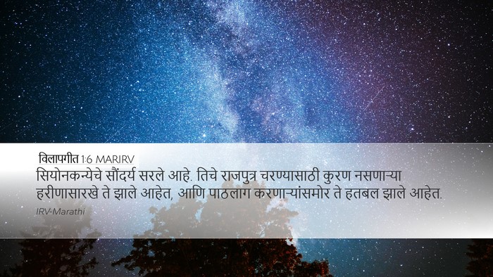 विलापगीत 1:6 MARIRV Desktop Wallpaper - सियोनकन्येचे - Desktop Bible Verse Wallpaper