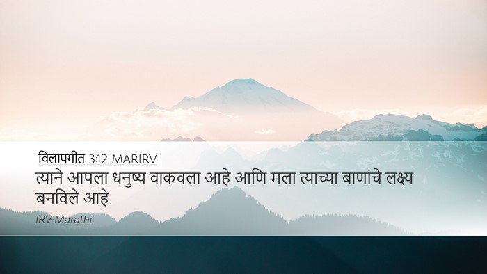 विलापगीत 3:12 MARIRV Bible Verse Image