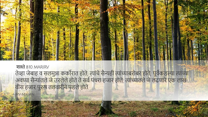 शास्ते 8:10 MARIRV Desktop Wallpaper - तेव्हा जेबाह व - Desktop Bible Verse Wallpaper