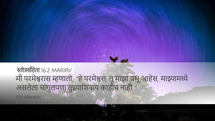 स्तोत्रसंहिता 16:2 MARIRV Desktop Wallpaper - मी परमेश्वरास - Desktop Bible Verse Wallpaper