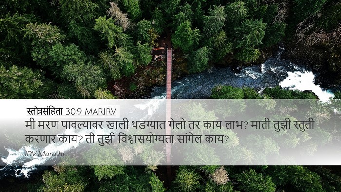 स्तोत्रसंहिता 30:9 MARIRV Bible Verse Image