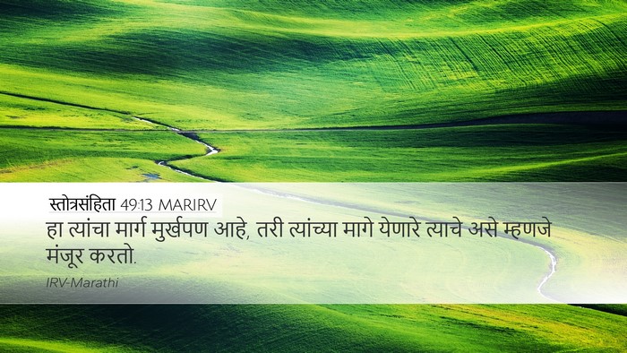 स्तोत्रसंहिता 49:13 MARIRV Desktop Wallpaper - हा त्यांचा मार्ग - Desktop Bible Verse Wallpaper