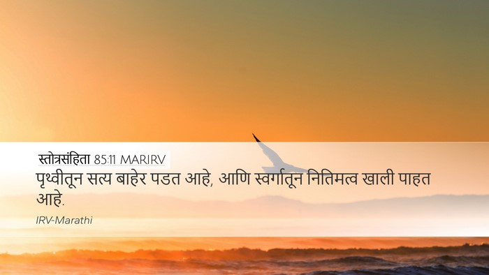 स्तोत्रसंहिता 85:11 MARIRV Desktop Wallpaper - पृथ्वीतून सत्य - Desktop Bible Verse Wallpaper