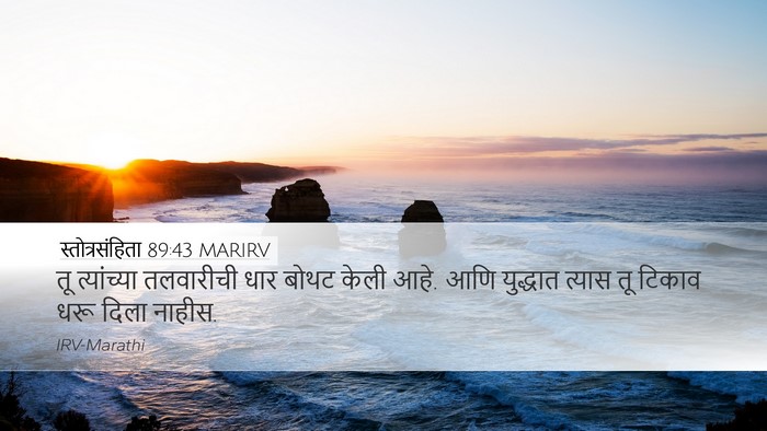 स्तोत्रसंहिता 89:43 MARIRV Desktop Wallpaper - तू त्यांच्या - Desktop Bible Verse Wallpaper